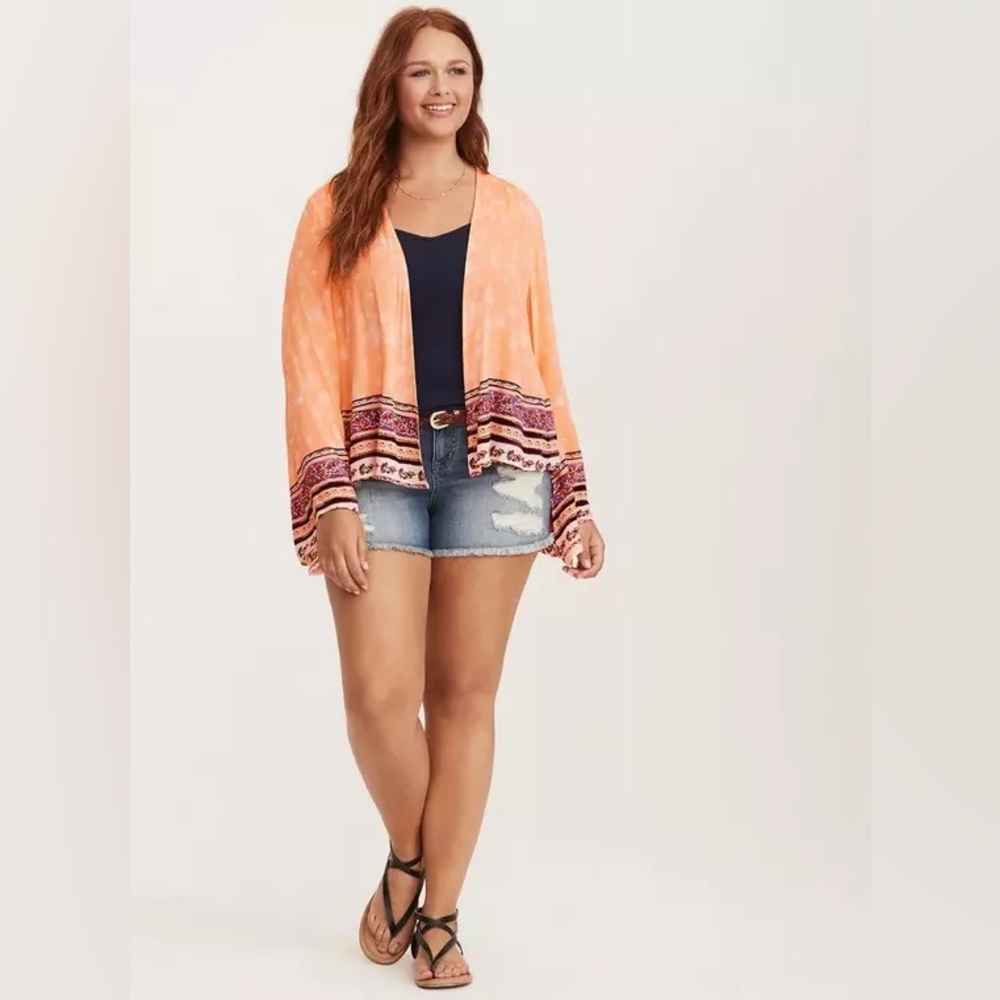 Torrid ❤️‍🔥 Border Print Gauze Kimono